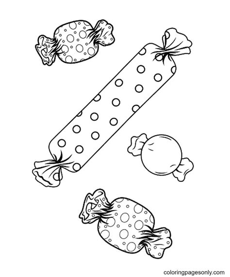 candy coloring pages  print