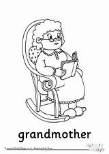 Grandmother Coloring Pages Getcolorings Grandparents Printable sketch template