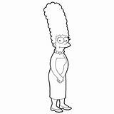 Marge Simpsons Simpson Draw Drawing Step Coloring Pages Para Square Cartoons Drawings Cartoon Personas Lesson Kids Silueta Character sketch template