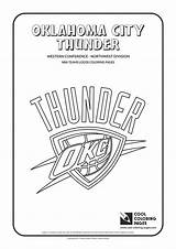 Coloring Nba Pages Basketball Thunder Teams Logos Oklahoma City Cool Logo Clubs Team Sports Printable Print Activities Conference Western Utah sketch template