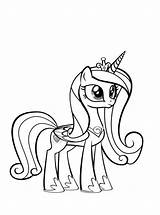Pony Cadence Celestia Prinzessin Kleurplaat Prinses Malvorlage Kleurplaten sketch template