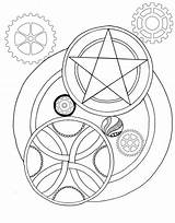 Coloring Pages Pentagram Template sketch template