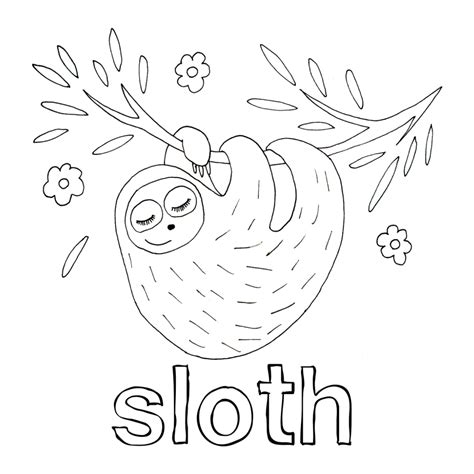sloth printable