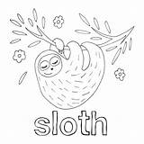 Sloth Preschool sketch template