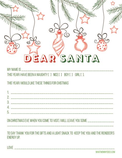 blank letter  santa  printable printable templates