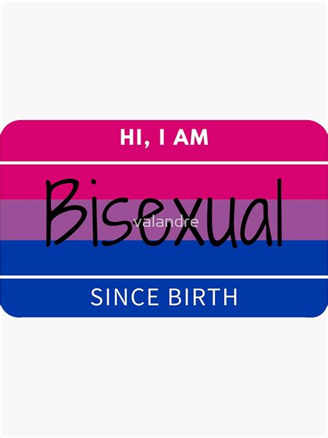 hi i am bisexual name tag sticker for sale by valandre redbubble