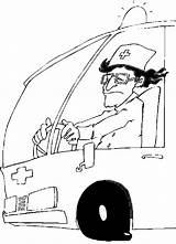 Ambulance Driver Coloring Pages sketch template