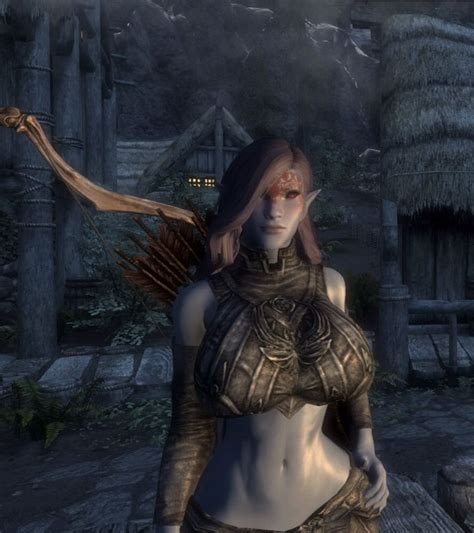 Skyrim Female Dragonborn My Character Dark Elf Naullia The