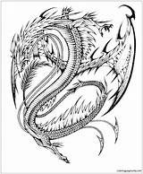Dragon Realistic Pages Coloring Color Adults sketch template