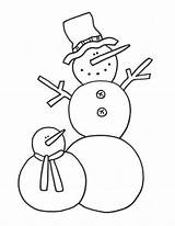 Snowman Dad Snow Little Coloring Outline Northpolechristmas Snowmen Clever sketch template