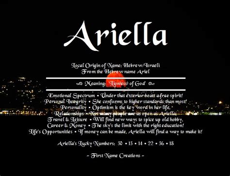 ariella hebrew names words emotions