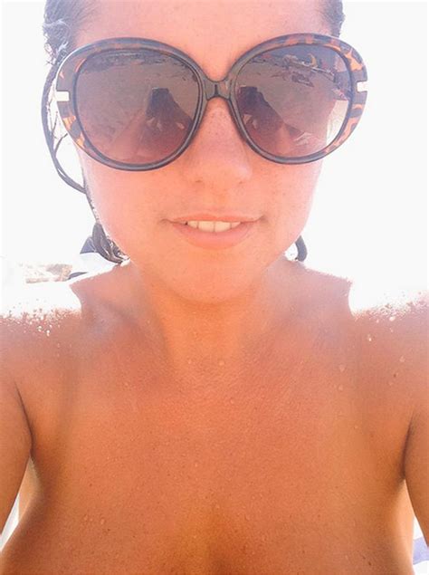 Karen Danczuk Shares A Stream Of Selfies As She Sunbathes
