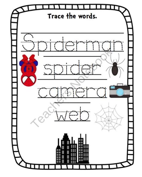 elementary learning preschool printables spiderman