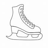 Skating Skate Outline Eislaufen Schlittschuhe Drawing Coloringpages Craft Weihnachten Handwerk Olympisches Spiele Einladungen Kunstunterricht Olympische Kinder sketch template
