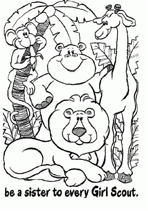 girl scout coloring pages printables images  pinterest