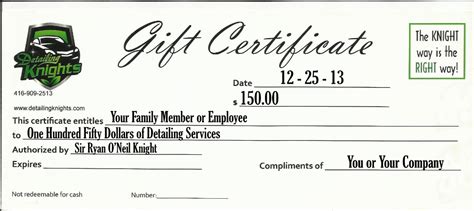 automotive gift certificate template certificate templates
