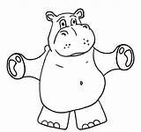 Hippo Coloring Pages Baby Cartoon Printable Color Kids Getcolorings Cool2bkids Cute Template Print sketch template