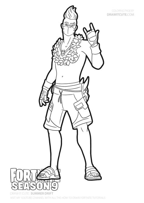 pin  fortnite coloring pages