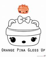Num Noms Coloring Pages Pina Gloss Orange Nom Kids Color Print Bettercoloring sketch template