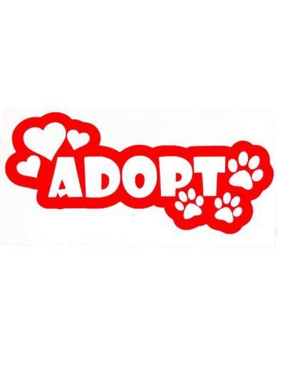 adopt decal sticker dog fetched