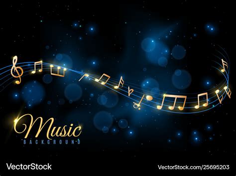 note poster musical background musical vector image