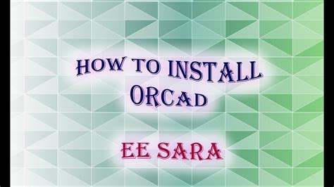 install  orcad   device youtube