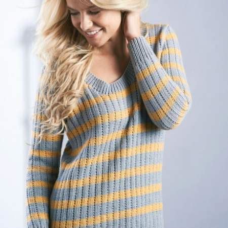 stripe rib sweater knitting patterns lets knit magazine