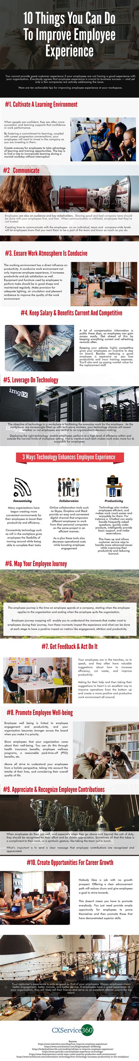 improve employee experience infographic customerthink infographic