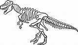 Dinosaur Skeleton Drawing Coloring Pages Draw Kids Dinosaurs Realistic Clipart Dino Bones Allosaurus Animal Trex Step Rex Printable Cliparts Skelet sketch template