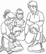 Clipart Family Praying Clipartfest Wikiclipart sketch template