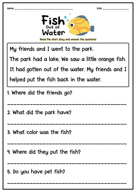 images  short story reading comprehension worksheets st