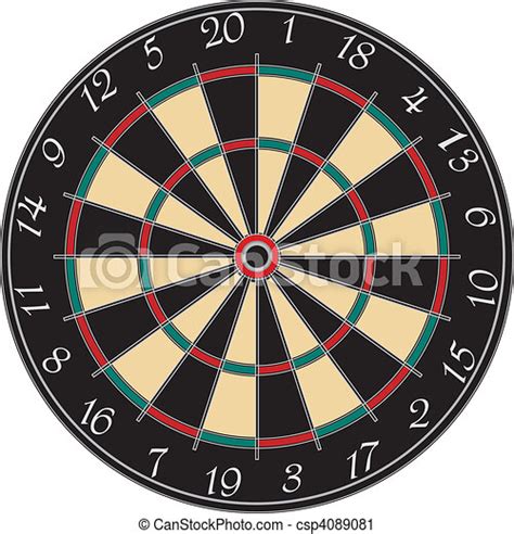 vector clip art  dartboard  dart board   white background