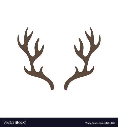 reindeer antlers isolated  white background vector image