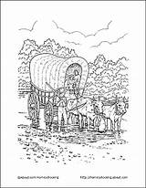 Pioneer Coloring Pages Life Wagon Covered Sheets Printable Activities Lds Thoughtco Primary sketch template