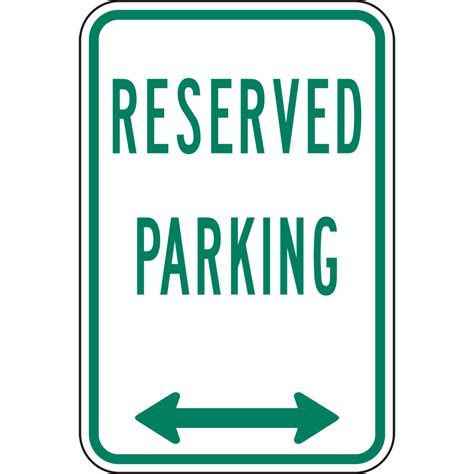 reserved parking sign template printable templates