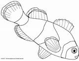 Coloring Pages Fan Clipart Electric Library Clown Fish Line Drawing sketch template