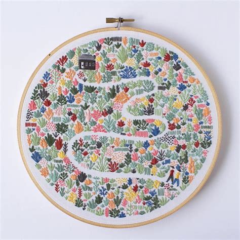 modern embroidery patterns highlight  collaborative nature   craft