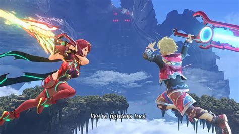 xenoblade 2 s pyra and mythra team up for super smash bros ultimate
