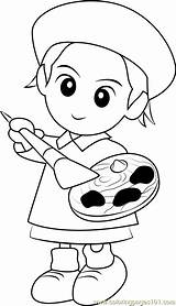 Adeleine Coloring Kirby Pages Coloringpages101 Color Games sketch template