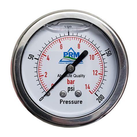 psi pressure gauge   stainless steel  mount