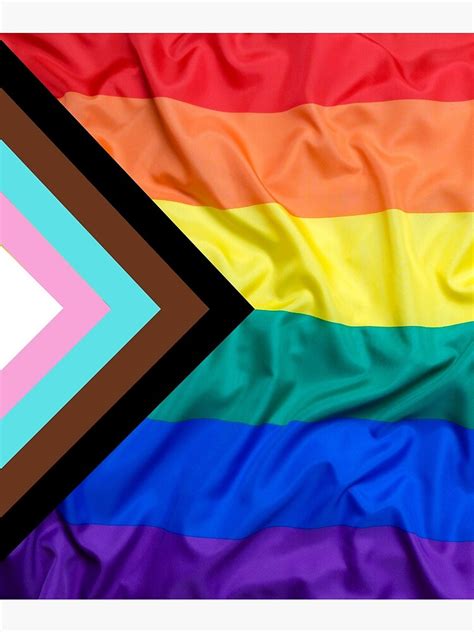 Progress Pride Flag Lgbt New Pride Flag Rainbow Equality Poster By