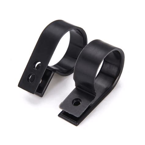 pcs black nylon plastic p clips fasteners p type clamp clip assorted