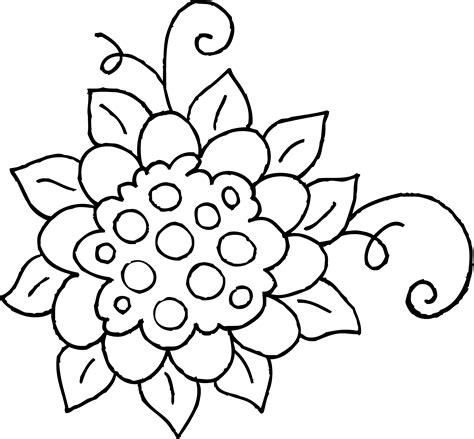 cute spring flower coloring page   clip art