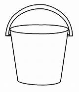 Bucket Clipart Coloring Beach Drawing Clip Outline Printable Pail Template Pages Templates Color Water Buckets Sand Filler Kids Sketch Cliparts sketch template