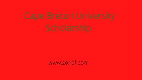 cape breton university scholarship
