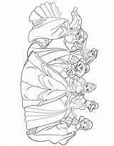 Coloring Pages Disney Princesses Library Clipart Princess Line sketch template