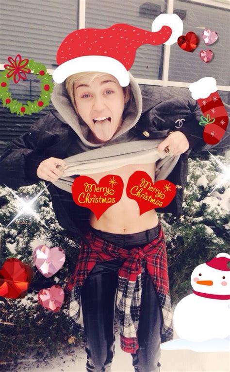 Miley Cyrus Rings In The Holidays By Freeing Her Nipples Hangs With