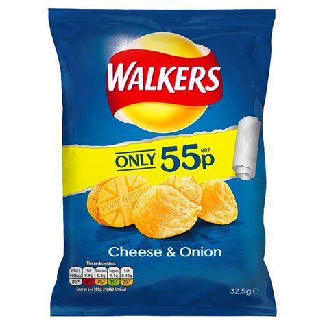 walkers cheese  onion flavour crisps  approved food