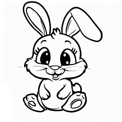 desenhos de coelhinho sorridente  colorir  imprimir