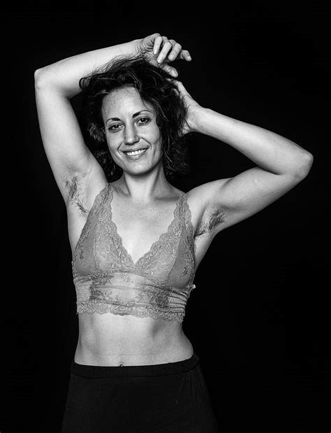 women posed with unshaved armpits to celebrate beautiful